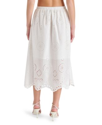 Women's Anaisa Tie-Waist Eyelet Midi Skirt