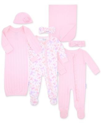 Max & Olivia Max Olivia Baby Girls 2 Piece Outfit Sets Reversible Swaddle Blanket In Pink