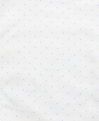 Baby Girls Blue Roses Cotton Burp Cloth & Bibs, 3 Piece Set