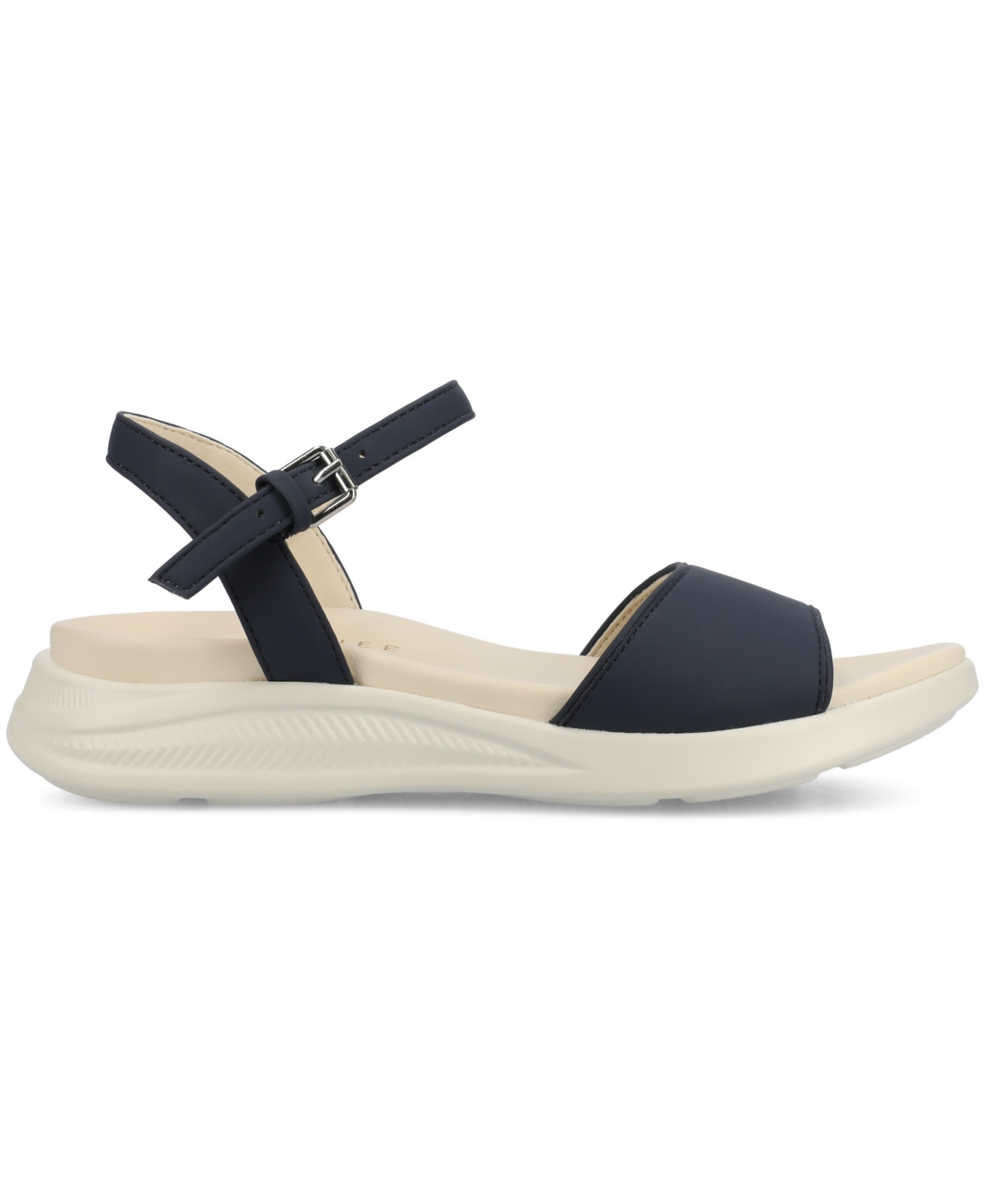 Shop Journee Collection Women's Jaylee Comfort Footbed Sandals In Navy