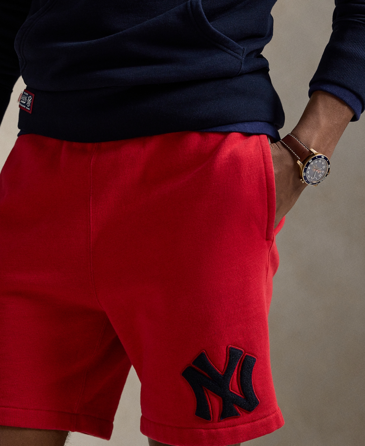 Polo Ralph Lauren Unisex Yankees Fleece Shorts In Rl 2000 Red
