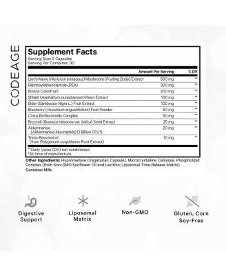 GLP-Harmony Companion+ Supplement - GLP-1 Agonist Support - Lion's Mane, Pea, Colostrum, Shilajit, Akkermansia, Elder, Citrus Bioflavonoids, Broccoli, Resveratrol - Non-GMO - 60 Capsules