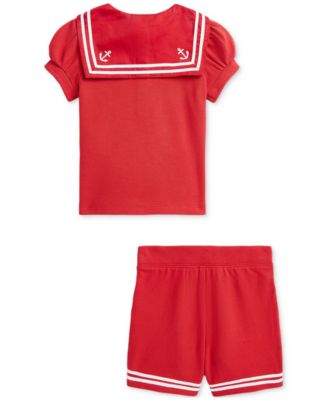 Baby Girls Sailor Top & Short Set