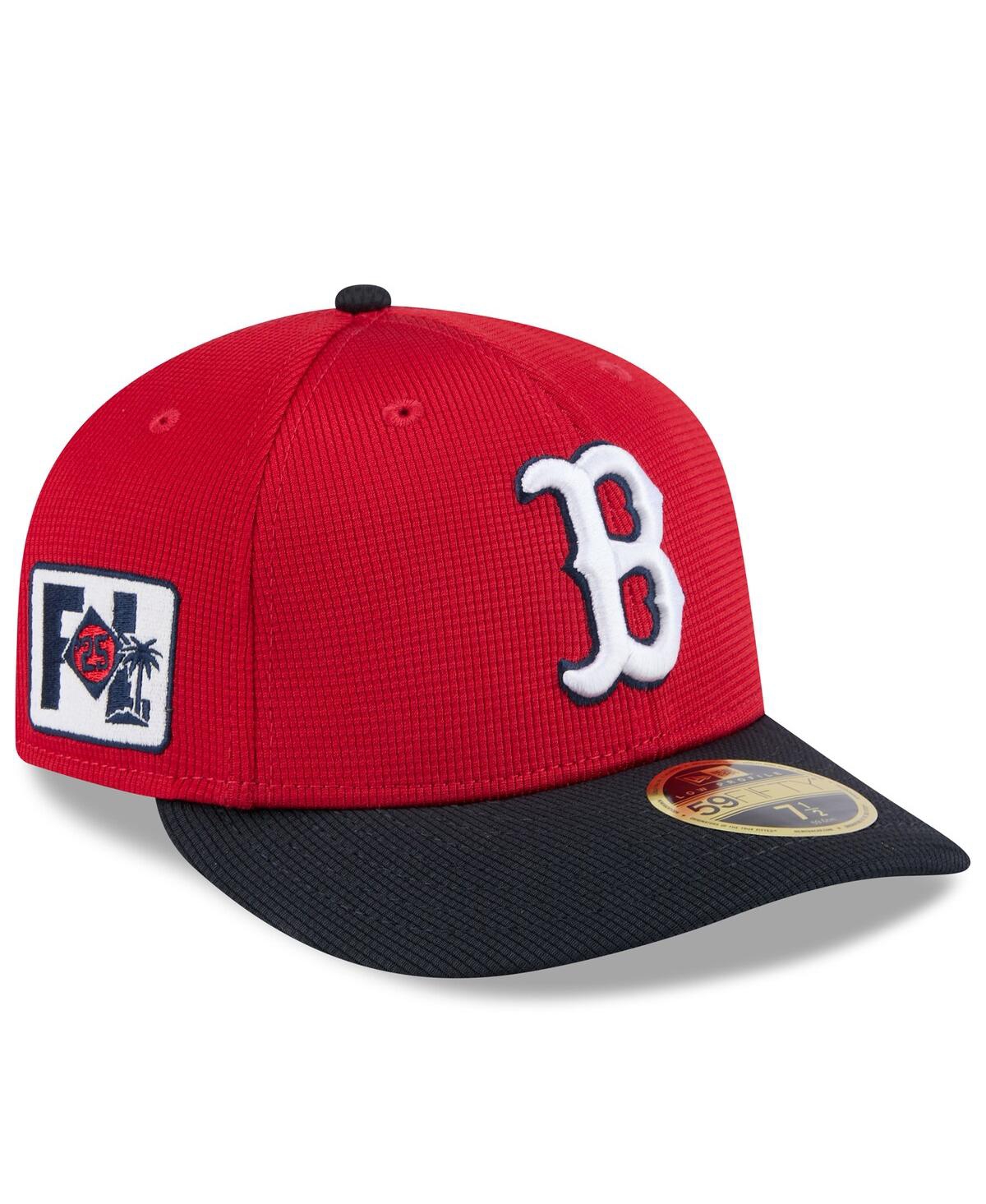 NEW ERA MEN'S RED/NAVY BOSTON RED SOX 2025 SPRING TRAINING LOW PROFILE 59FIFTY FITTED HAT 