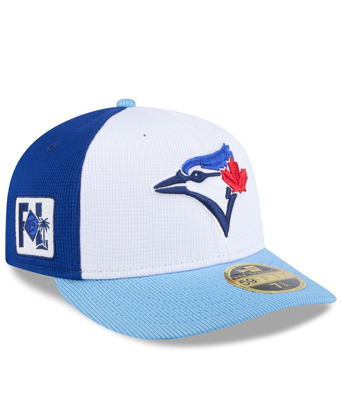 NEW ERA MEN'S WHITE/POWDER BLUE TORONTO BLUE JAYS 2025 SPRING TRAINING LOW PROFILE 59FIFTY FITTED HAT 