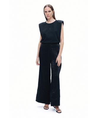 Women's Wrinkled Wide-Leg Pants