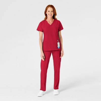 Petite W123 Flat Front Cargo Scrub Pant