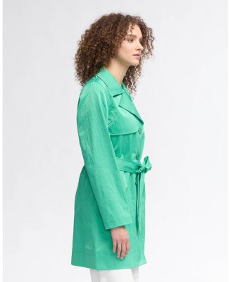 Women s Crinkle Trench with Self Belt