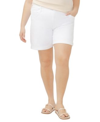 Plus Size Boyfriend Relaxed Mid Rise Shorts