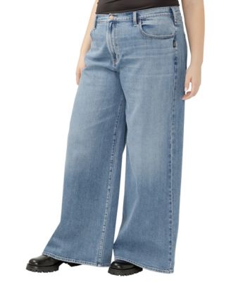 Plus Size Highly Desirable High Rise Ultra Wide Leg Jeans