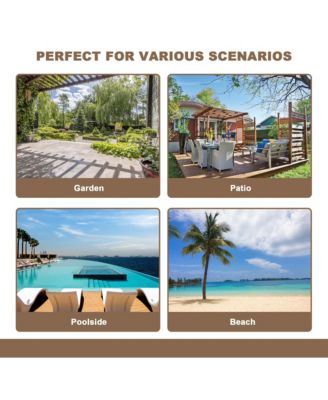 9 Ft. Outdoor Double Top Hawaiian Style Thatch Umbrella