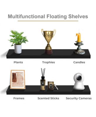 3 Pack 47 x 9.25 Inch Wall Mounted Floating Shelves - Stylish and Functional Storage