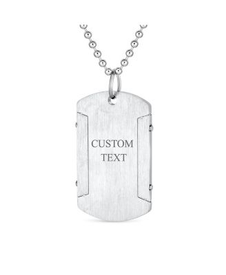Inspirational Mantra Military Style Serenity Prayer Dog Tag Necklace