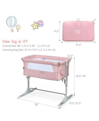 Kids Travel Portable Bed Side Sleeper Bassinet Crib with Carrying Bag