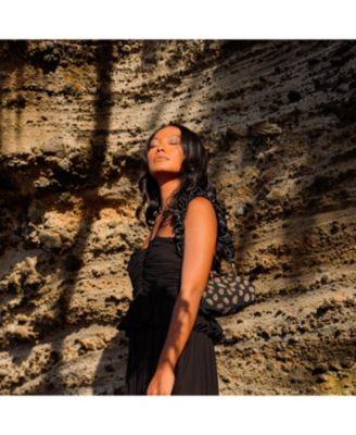 ARNOLDI Black Gold Hand-beaded Clutch Bag In Black & Gold