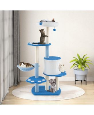 Modern Cat Tree Tower Stylish & Functional Climbing Playhouse for Indoor Cats