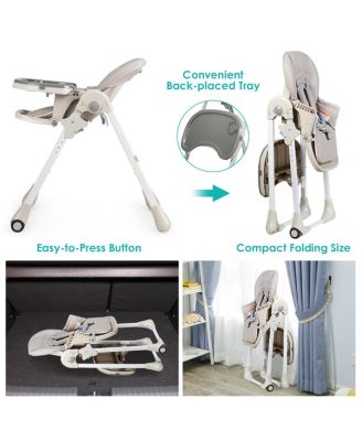 Baby Convertible High Chair with Wheels