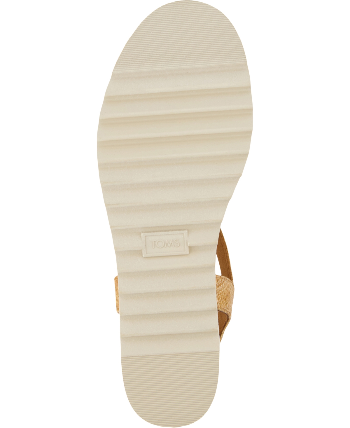Shop Toms Women's Diana Platform Wedge Sandals In Brown Sugar Raffia