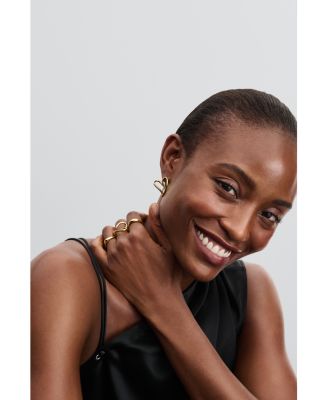 Gold Plated Heart Shaped Hoop Earrings