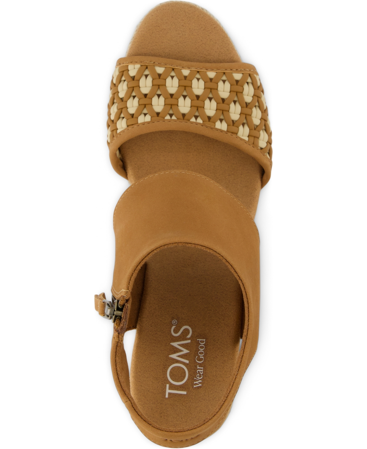 Shop Toms Women's Majorca Cork Platform Sandals In Brown Sugar Geo Basketweave Polyurethane