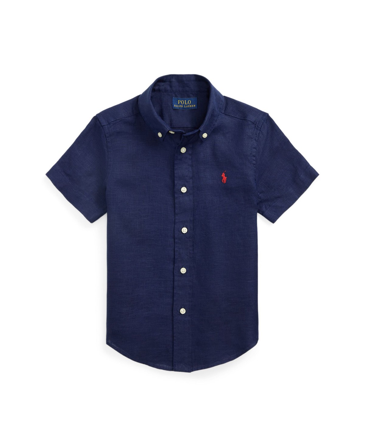 Детские Polo Ralph Lauren Boys' 2-7 Linen Short-Sleeve Shirt — фото 2
