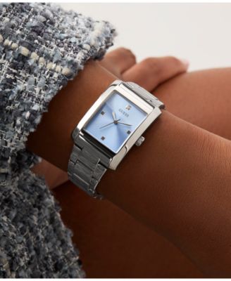 Women's Analog Silver-Tone Stainless Steel Watch, 27mm