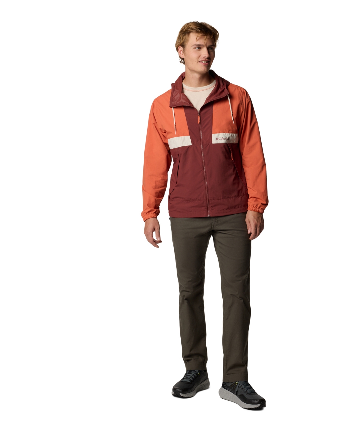 COLUMBIA MEN'S SPIRE VALLEY HOODED WINDBREAKER 