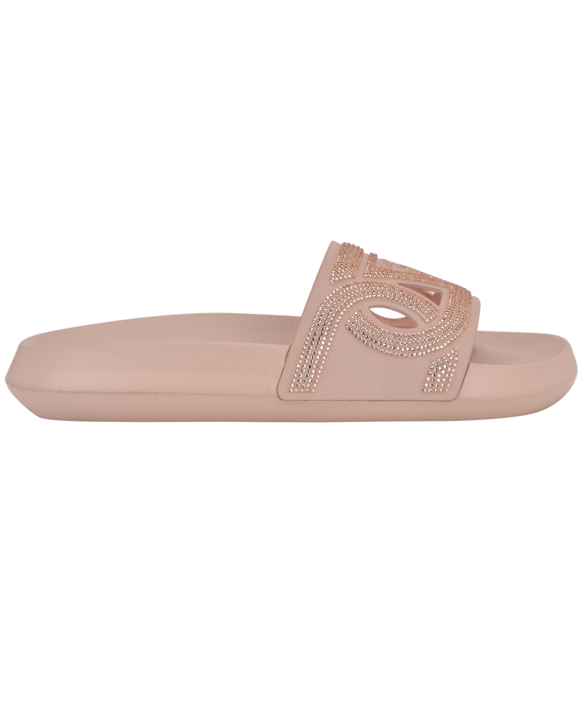 Guess Women's Payca Rhinestone Eva Pool Slide Sandals In Dusty Pink