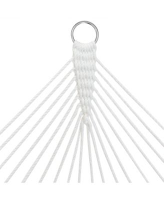 Heavy-Duty Quilted 2-Person Hammock with Curved Bamboo Spreader Bars