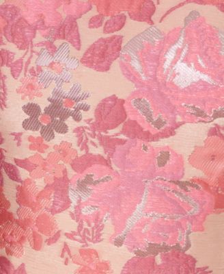 Women's Floral Jacquard Fit & Flare Dress