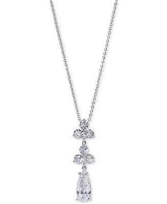 Eliot Danori Silver-Tone Mixed Stone Lariat Necklace, 16