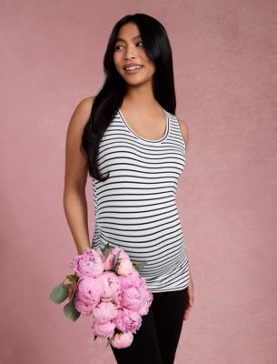 Maternity Scoop Neck Side-Ruched Tank Top - Motherhood