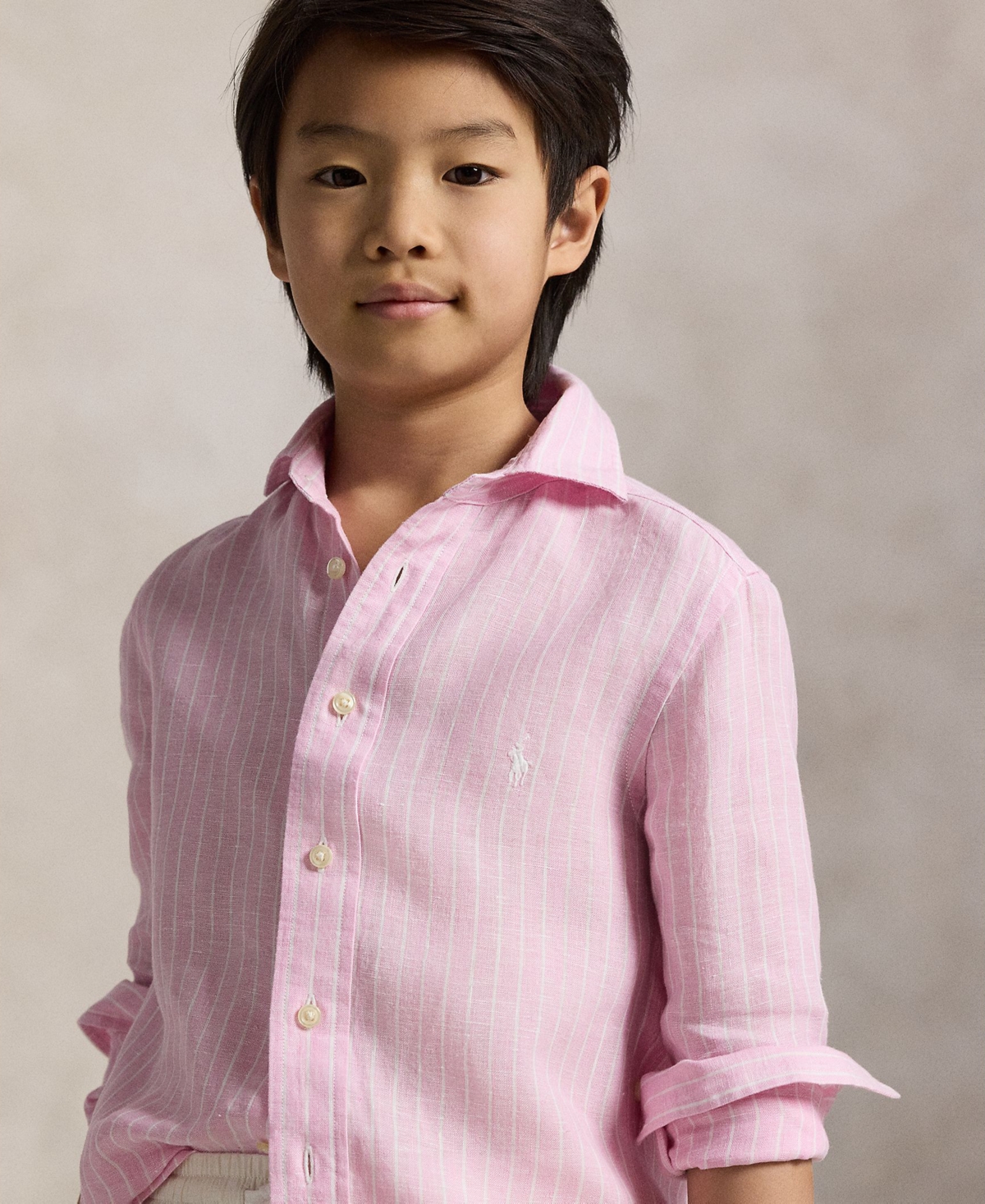 Polo Ralph Lauren Big Boys Striped Linen Shirt