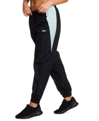 Women's Woven Crinkle Colorblocked Jogger Pants