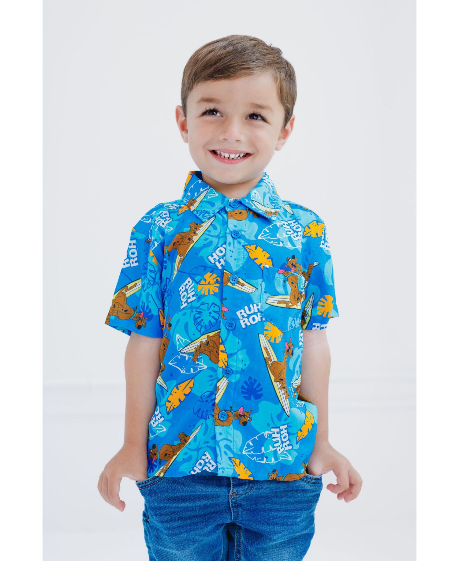 Scooby-Doo Hawaiian Button Down Dress Shirt