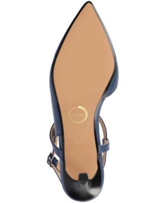 Journee Womens Scipio Medium and Wide Width Crossover Ankle Strap Pointed Toe Pumps