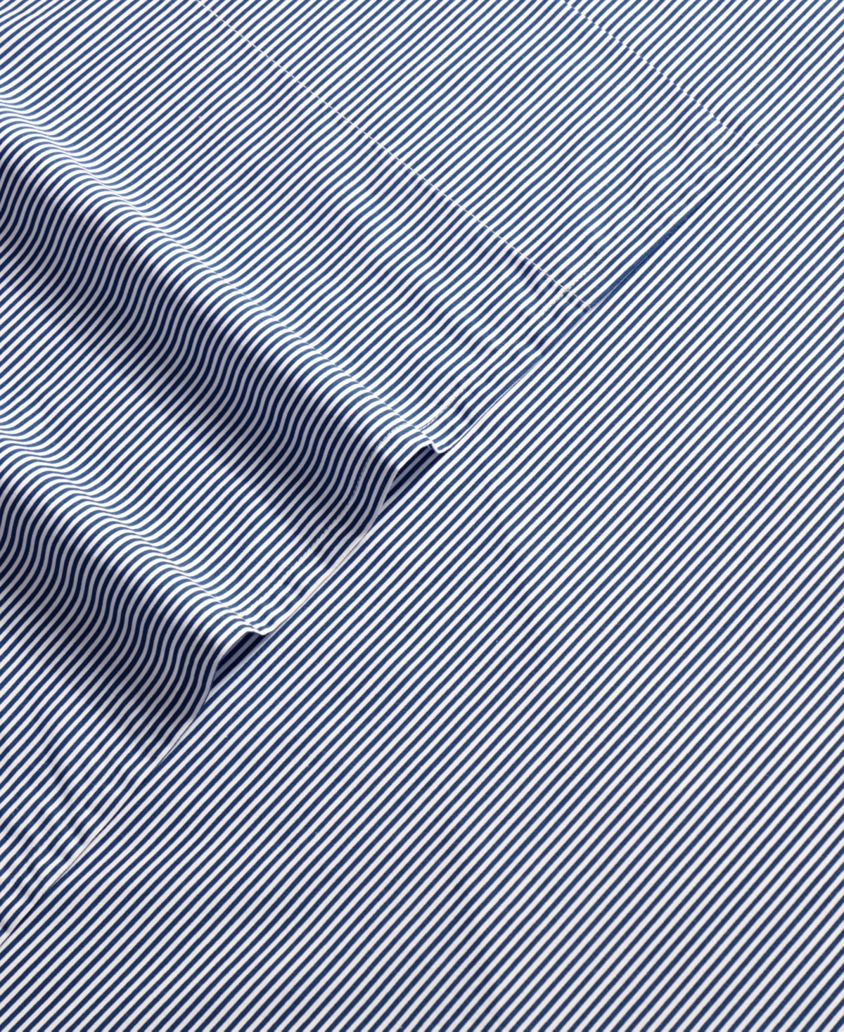Nautica Closeout!  Cotton Percale 3-piece Sheet Set, Twin Xl In Penny Pinstripe Navy