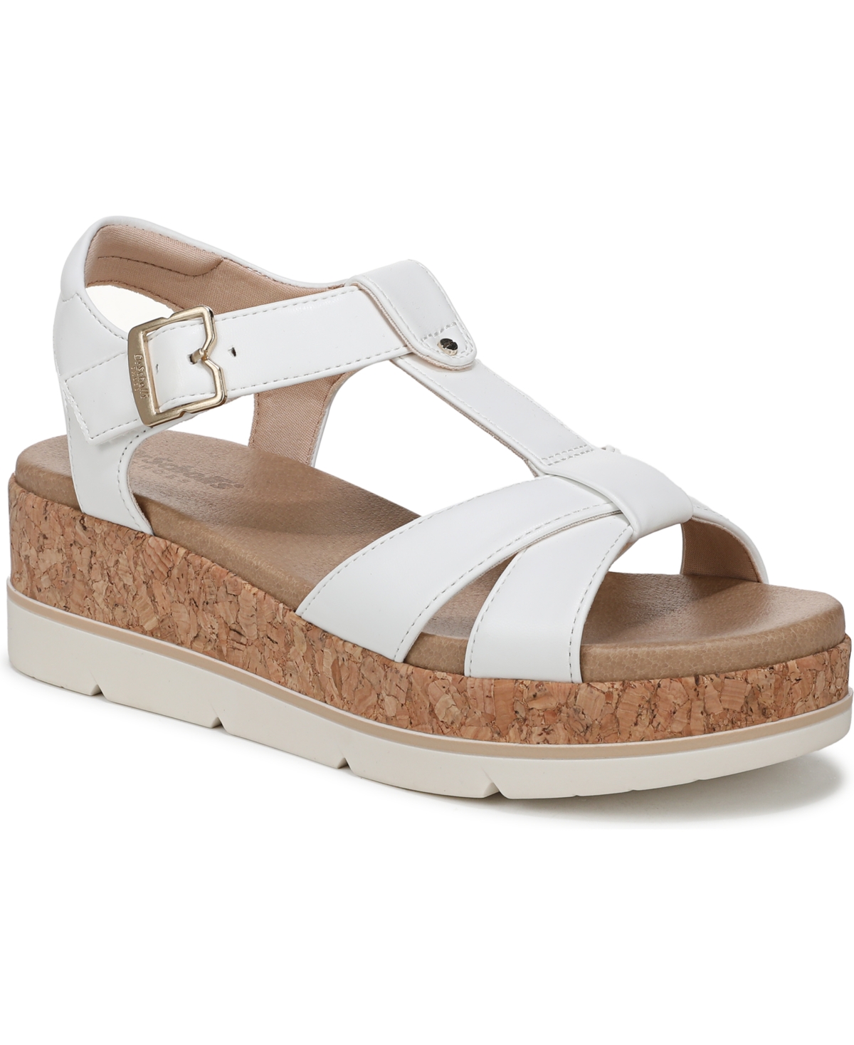 DR. SCHOLL'S WOMEN'S ONCE AGAIN T-STRAP WEDGE SANDALS 
