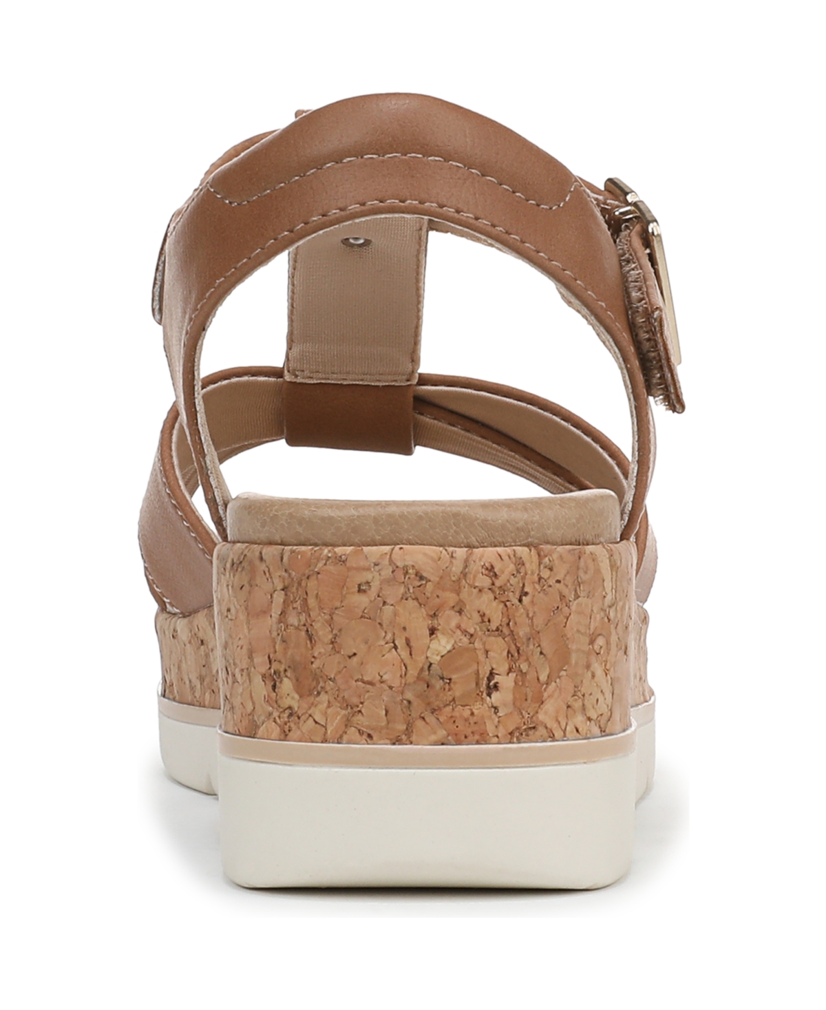Shop Dr. Scholl's Women's Once Again T-strap Wedge Sandals In Honey Brown Faux Leather
