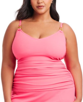 Bleu by Rod Beattie - Plus Size Pique Ole Scoop-Neck Tankini