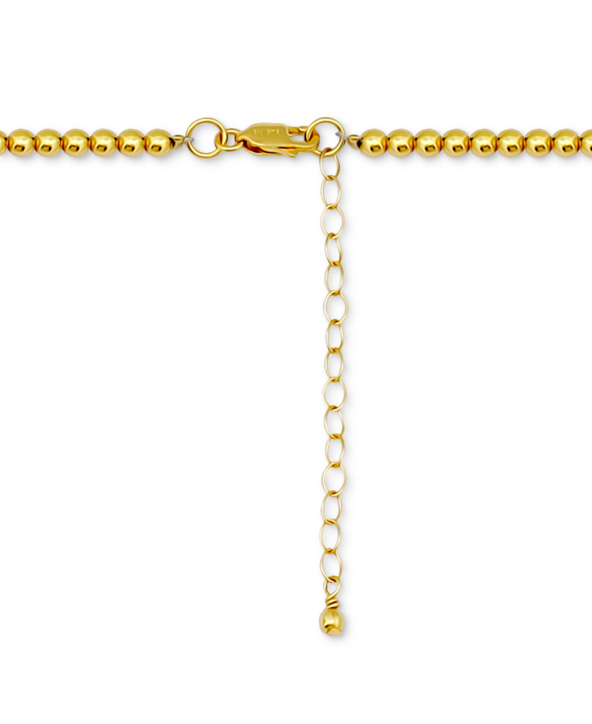 Giani Bernini Polished Bead Link Chain Necklace 16" + 2" Extender, 18k Gold-plated Sterling Silver Exclusively At In Gold Over Silver