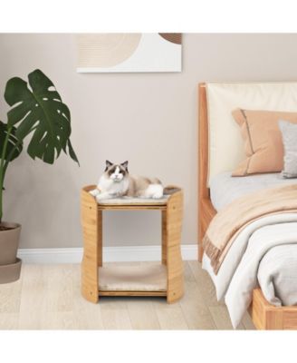 2-Tier Cute Small Cat Tree Cozy & Fun Play Tower for Indoor Cats