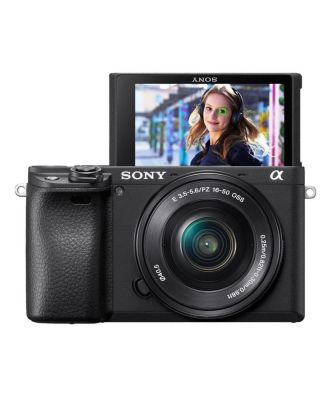 Alpha a6400 Mirrorless Digital Camera with 16-50mm Lens - Bundle with Shoulder Bag, 32GB SD Card, Cleaning Kit, Card Reader, SD Card Case