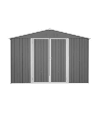 10x10 Metal Storage Shed with Enhanced Frame and Doors