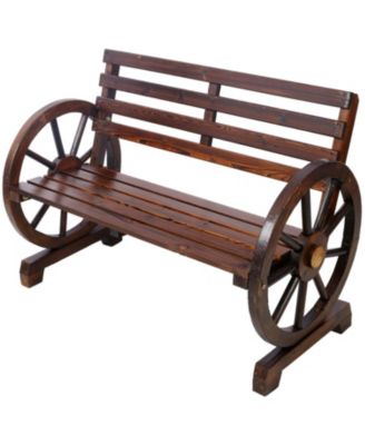 Streamdale 2-Person Wagon Wheel Bench for Outdoor & Patio