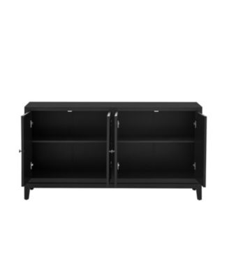 Streamdale Sleek Storage Cabinet Sideboard Buffet with Vertical Line Design,Suitable for Study,Entrance and Living Room