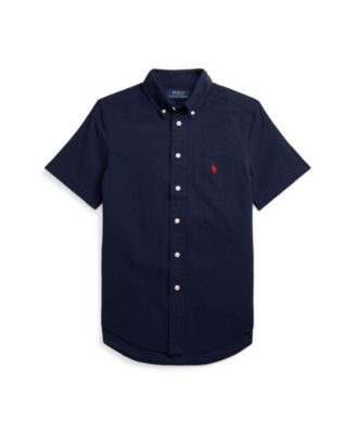 Big Boys Seersucker Short-Sleeve Shirt