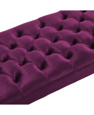 Velvet Tufted Bed Bench for Bedroom and Entryway