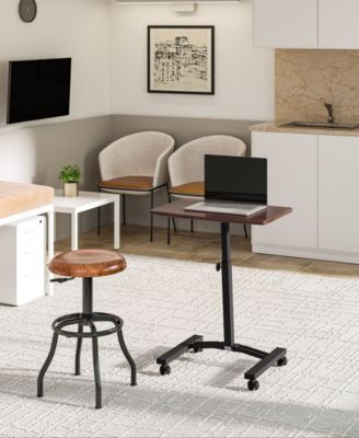 Mobile Laptop Sitting Desk Cart 