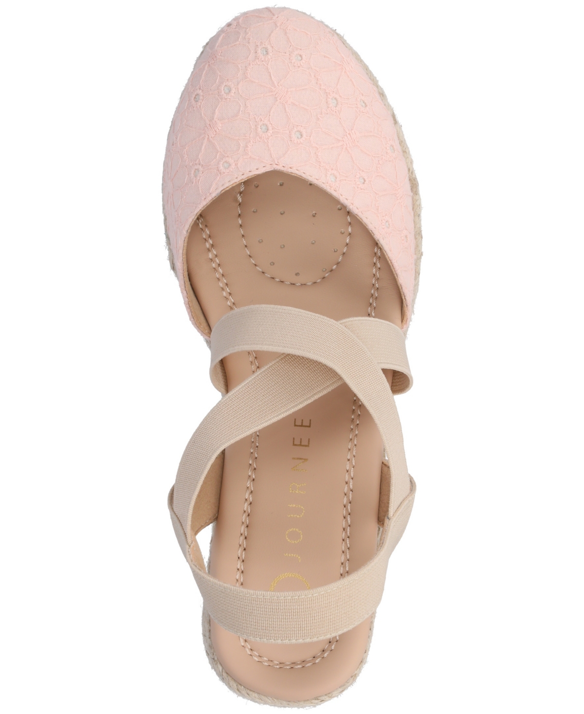 Shop Journee Collection Women's Ashlee Espadrille Platform Wedge Sandals In Pink